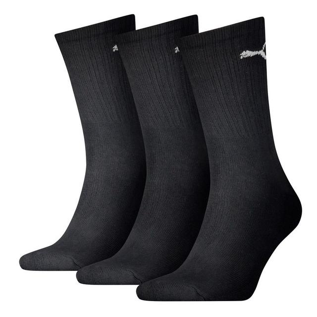 PUMA Socks Crew 3-pack - Black, size ['43-46'] on Productcaster.