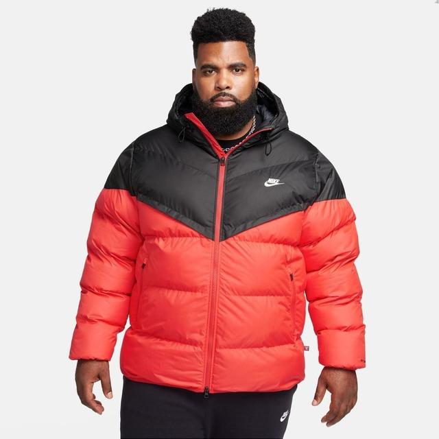 Nike Winter Jacket Storm-fit Windrunner Primaloft Puffer - Black University Red/black, size Medium on Productcaster.