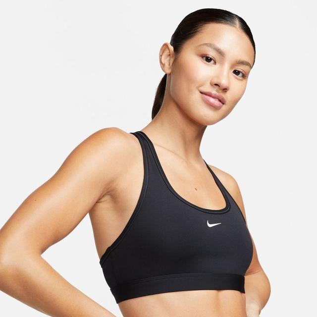 Nike Sports Bra Swoosh Light Support - Black/white Women, size Small on Productcaster.