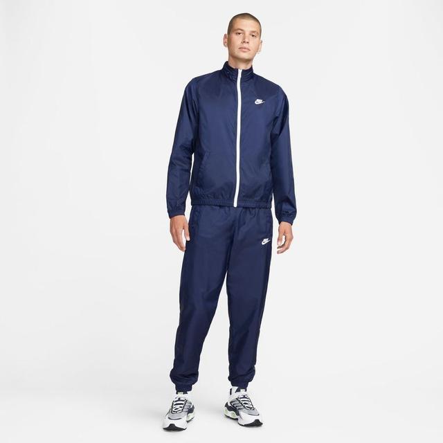 Nike Tracksuit Nsw Club Lined Woven - Midnight Navy/white, size ['Large'] on Productcaster.