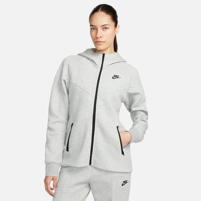 Nike Hoodie Nsw Tech Fleece Windrunner 2023 - Grey Heather/black Woman, size Large on Productcaster.