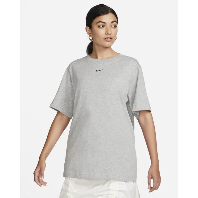 Nike T-shirt Nsw Essential - Dk Grey Heather/black Women, size Medium on Productcaster.