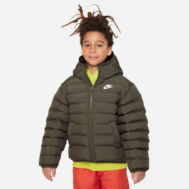 Nike Winter Jacket Nsw Synthetic-fill - Cargo Khaki/white Kids, size M: 137-147 cm on Productcaster.