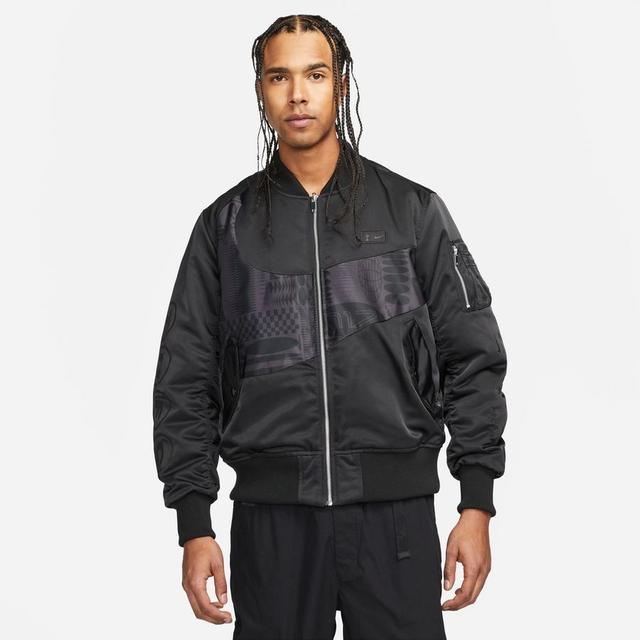 Tottenham Bomber Jacket Nsw Synthetic-fill Reversible Gx - Black/violet - , size Large on Productcaster.