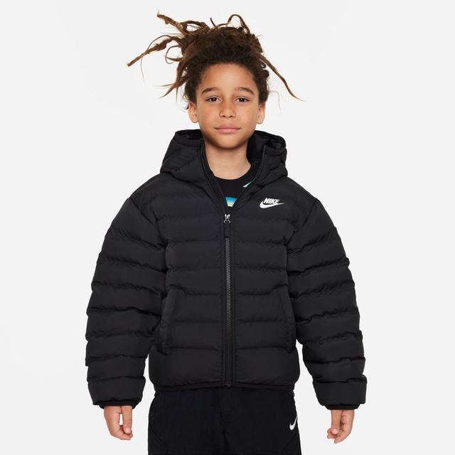 Nike Winter Jacket Nsw Synthetic-fill - Black/white Kids, size XS: 122-128 cm on Productcaster.