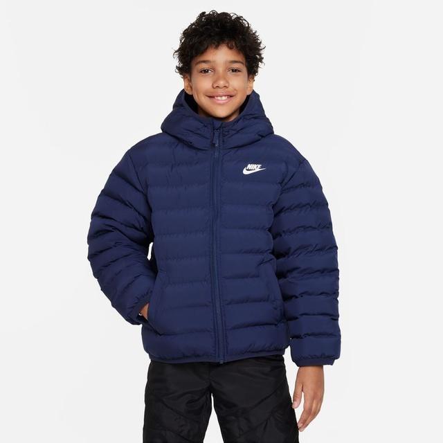 Nike Winter Jacket Nsw Synthetic-fill - Midnight Navy/white Kids, size XS: 122-128 cm on Productcaster.