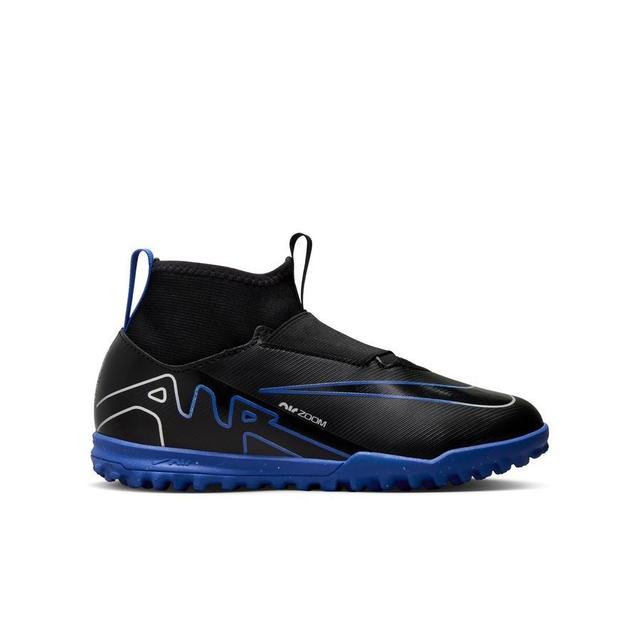 Nike Air Zoom Mercurial Superfly 9 Academy Tf Shadow - Schwarz/chrome/blau Kinder - Turf (Tf), Größe 38½ on Productcaster.