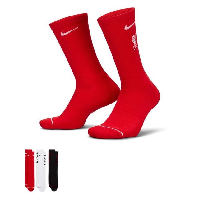 Liverpool Sneaker Socks Everyday 3-pack - Red/white/black - Nike, size Small on Productcaster.