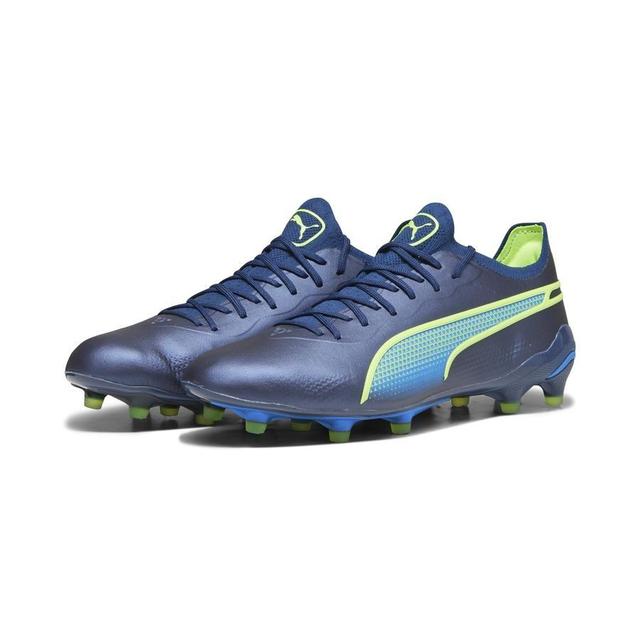 PUMA King Ultimate FG/AG Gear Up - Navy/Grøn/Blå - Græs (FG) / Kunstgræs (AG), størrelse 46½ on Productcaster.