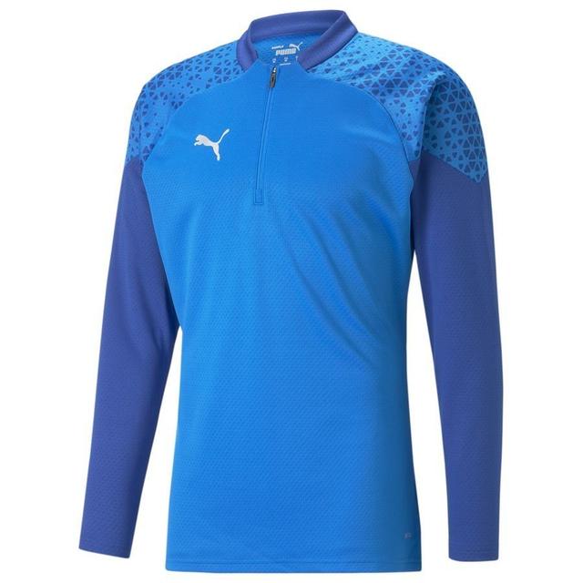 Teamcup Training 1/4 Zip Top Electric Blue Lemonade - , size Large on Productcaster.