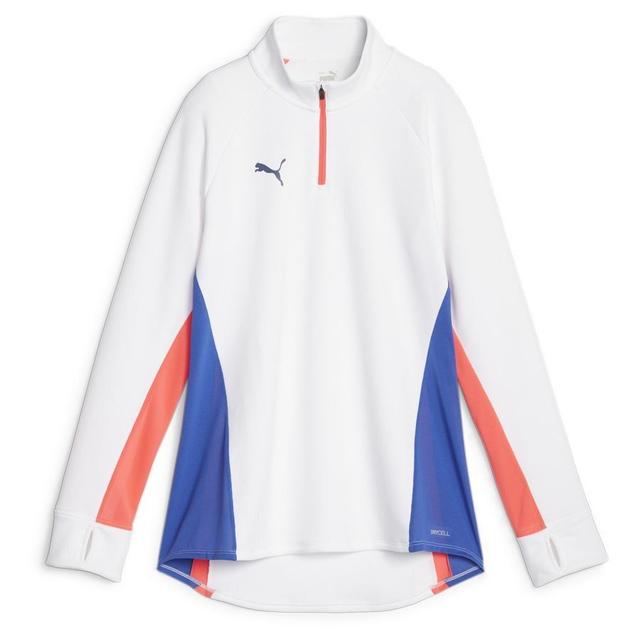 PUMA Training Shirt Individualblaze 1/4 Zip - White/fire Orchid Women, size X-Small on Productcaster.