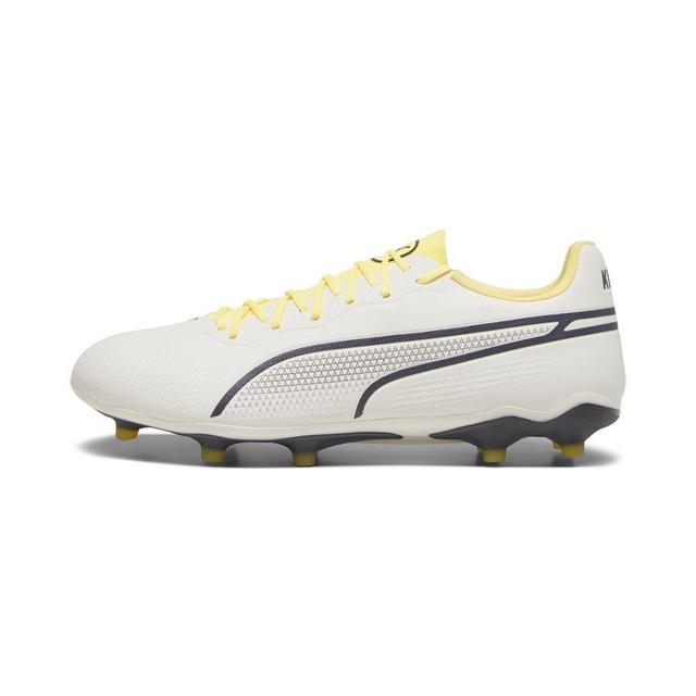 PUMA King Pro Fg/ag Voltage - Alpine Snow/asphalt/yellow Blaze, size 40 on Productcaster.