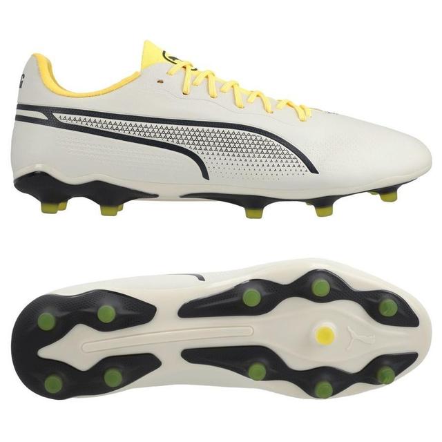 PUMA King Pro Fg/ag Voltage - Alpine Snow/asfalt/yellow Blaze - Kunstgras (Ag) / Natuurgras (Fg), maat 44 on Productcaster.