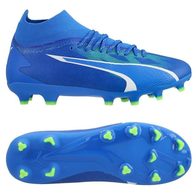 PUMA Ultra Pro FG/AG Gear Up - Ultra Blue/Hvit/Grønn Barn - ['Gress (FG)', 'Kunstgress (AG)'], størrelse 38 on Productcaster.