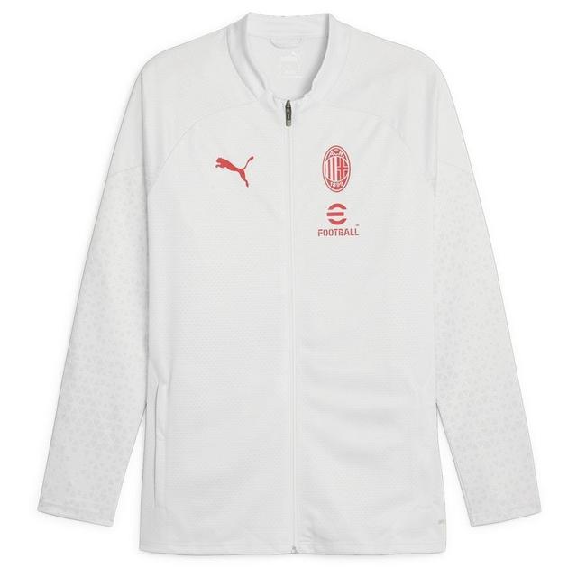 Milan Training Jacket - Feather Grey/PUMA Red, size Large on Productcaster.