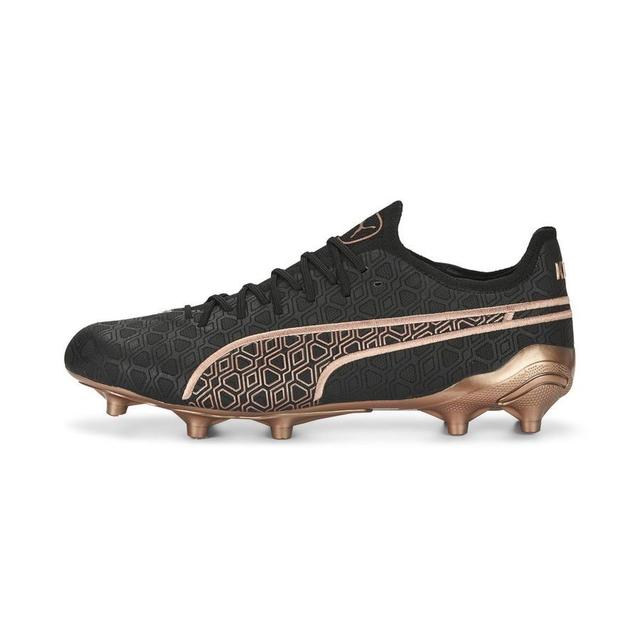 PUMA King Ultimate Fg/ag Rudagon - Black/white/PUMA Gold Limited Edition, size 39 on Productcaster.