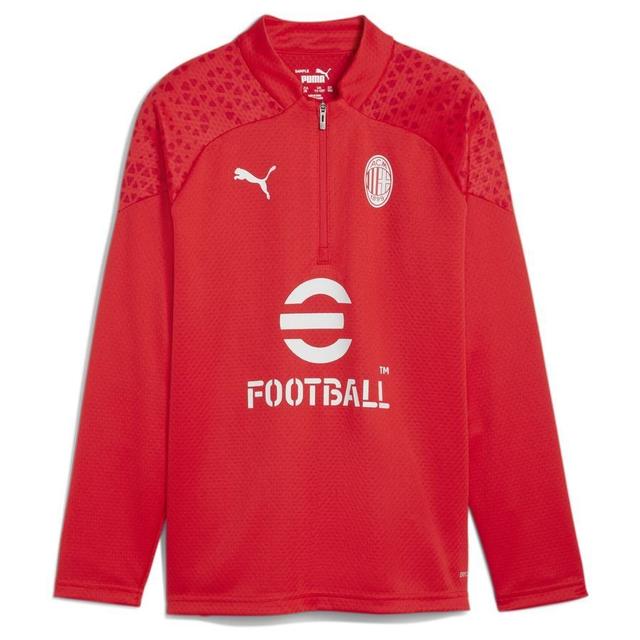 Milan Trainingsshirt Kwartrits - Rood/wit Kids - PUMA, maat XL/176 cm on Productcaster.