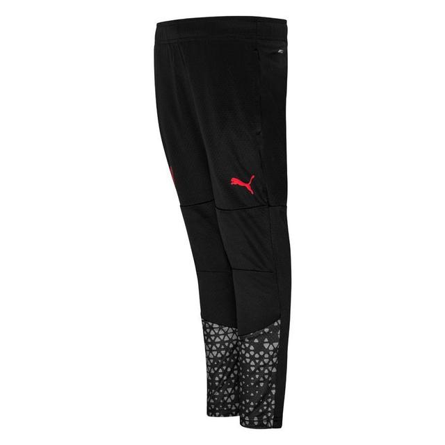 Milan Training Trousers - Black/medium Grey Heather/red Kids - PUMA, size S/140 cm on Productcaster.