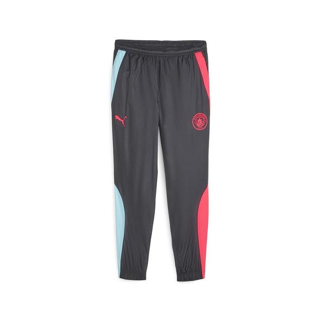 Manchester City Training Trousers Pre Match Woven - Dark Navy/hero Blue/sunset Glow - , size Large on Productcaster.