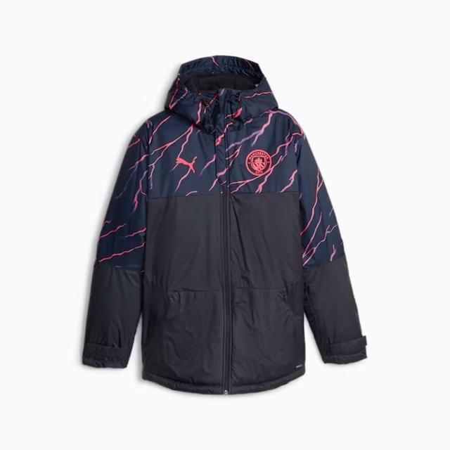 Manchester City Winter Jacket - Dark Navy/sunset Glow - , size X-Large on Productcaster.