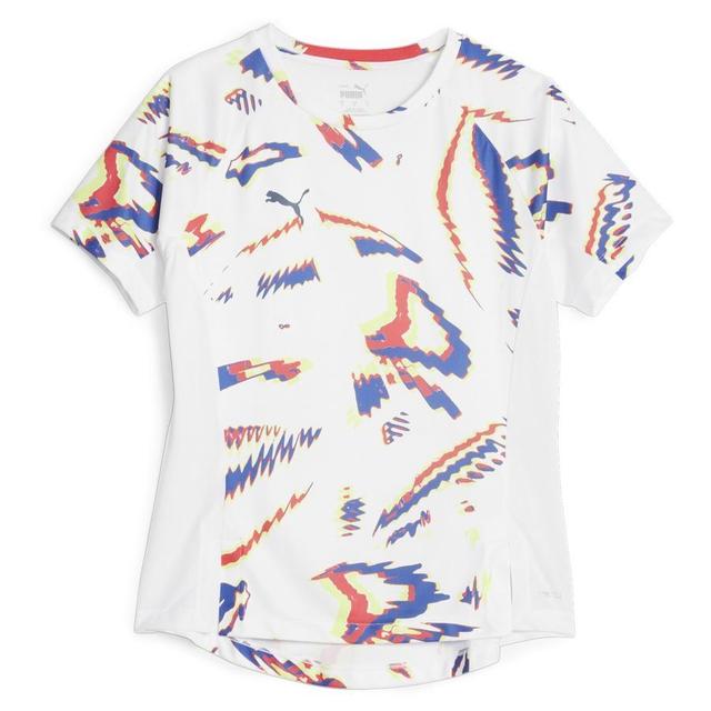 PUMA Training T-shirt Individualblaze - White/fire Orchid Woman, size X-Small on Productcaster.