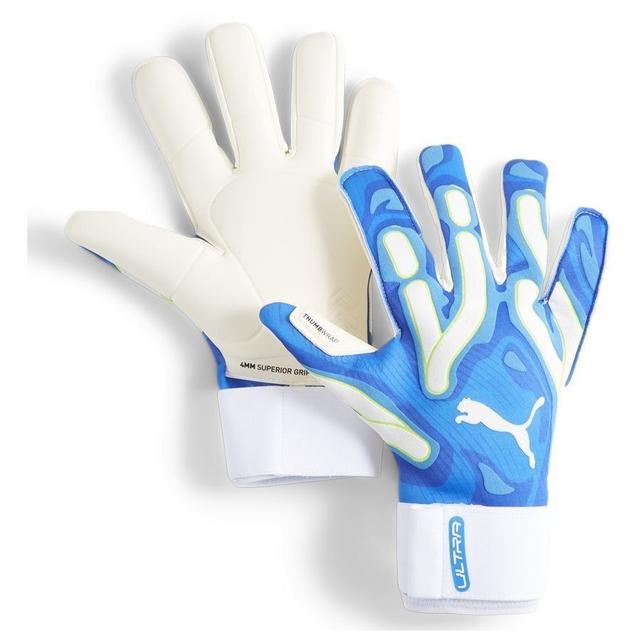 PUMA Goalkeeper Gloves Ultra Ultimate Hybrid Gear Up - Ultra Blue/white, size 10½ on Productcaster.