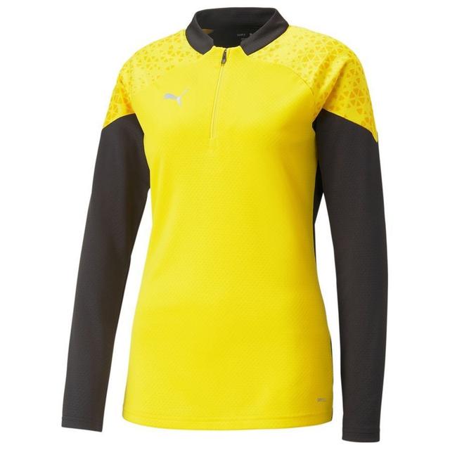 Teamcup Training 1/4 Zip Top Wmn Cyber Yellow-black - PUMA, size XX-Large on Productcaster.