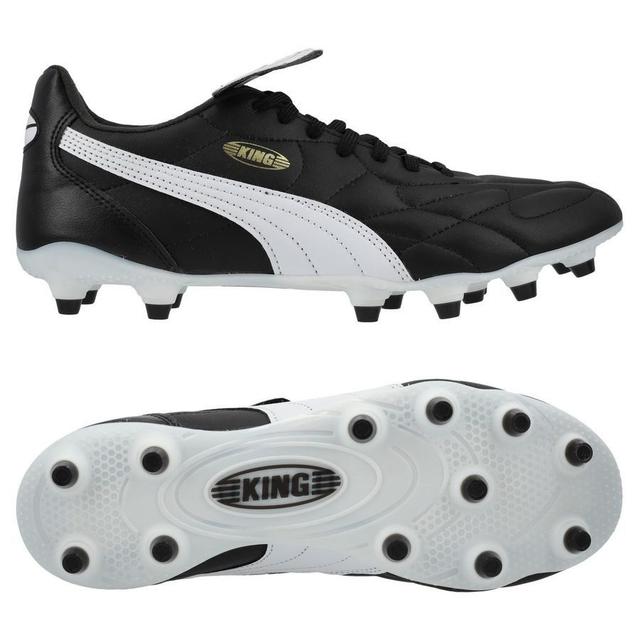 PUMA King Top Fg/ag - Black/white/PUMA Gold, size 48½ on Productcaster.