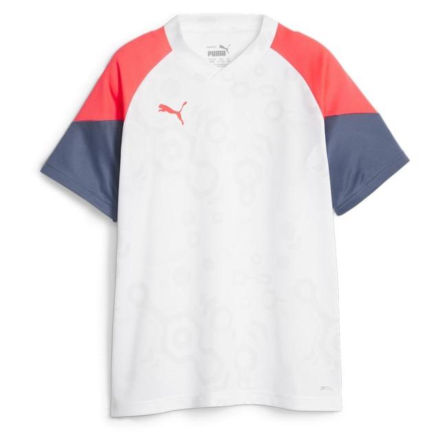 PUMA Training T-shirt Individualcup - White/fire Orchid Kids, size S/140 cm on Productcaster.