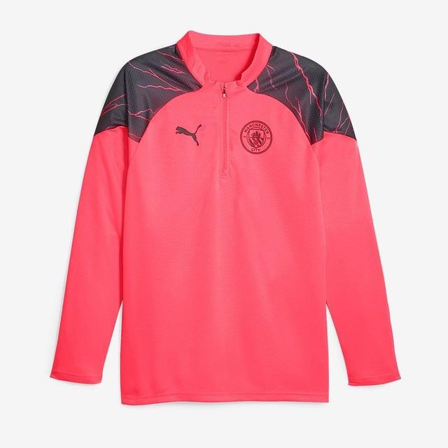 Manchester City Training Shirt - Sunset Glow/dark Navy - , size Large on Productcaster.