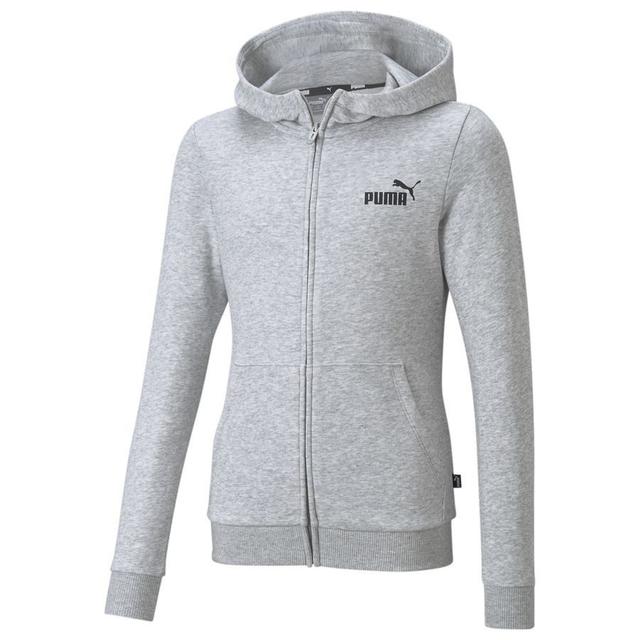 Ess Small Logo Full-zip Hoodie Tr G Light Gray Heather - PUMA, maat S/140 cm on Productcaster.