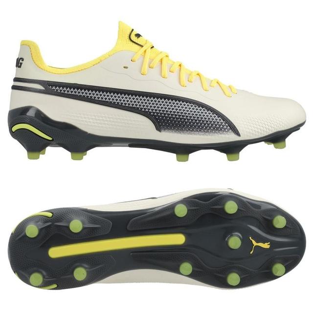 PUMA King Ultimate Fg/ag Voltage - Alpine Snow/asphalt/yellow Blaze, size 35½ on Productcaster.