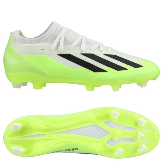 adidas X Crazyfast .3 FG Crazyrush - Weiß/Schwarz/Lucid Lemon - Rasen (FG), Größe 45⅓ on Productcaster.