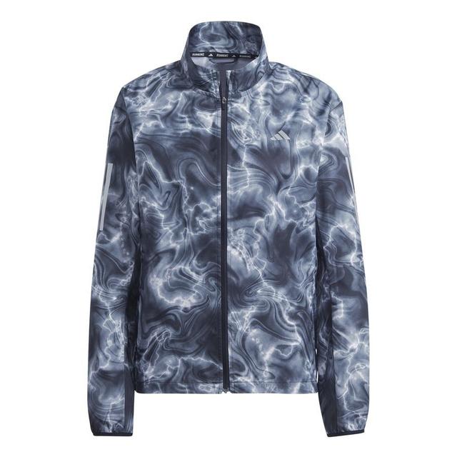 adidas Running Jacket Own The Run Aop - Black/white/grey, size X-Large on Productcaster.