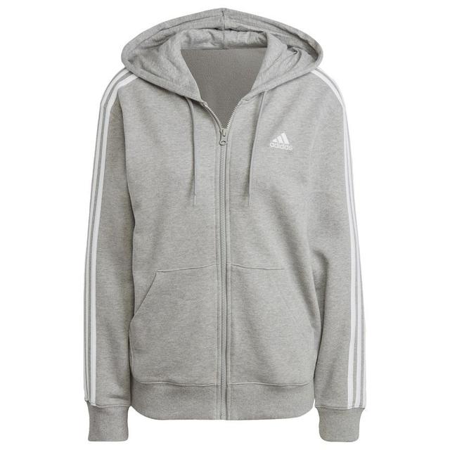 adidas Hoodie Essentials 3-pack Full Zip - Medium Grey Heather Woman, size Small on Productcaster.