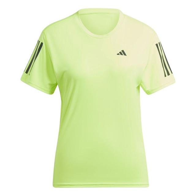 adidas Lauf T-shirt Own The Run - Lucid Lemon/schwarz Damen, Größe Large on Productcaster.