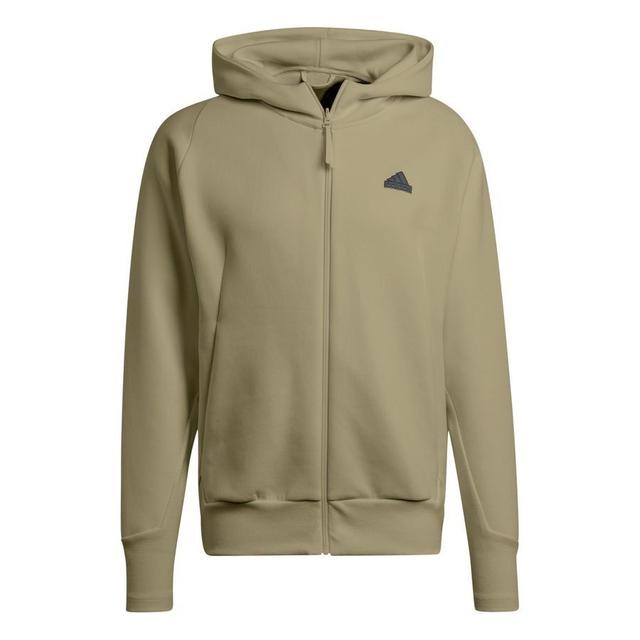 adidas Hoodie Z.N.E. Premium Full Zip - Green, size X-Small on Productcaster.