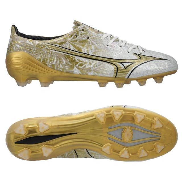 Mizuno Alpha Made In Japan Fg/ag Prism Gold - White/gold/black, size 38 on Productcaster.