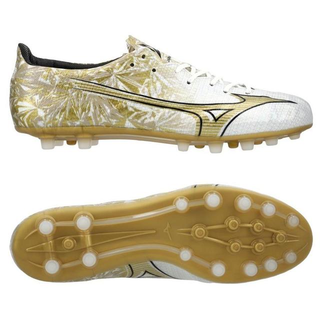 Mizuno Alpha Made In Japan Ag Prism Gold - White/gold/black, size 47 on Productcaster.