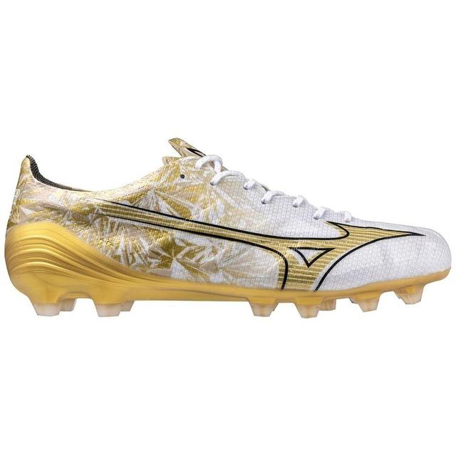 Mizuno Alpha Elite FG Prism Gold - Weiß/Gold/Schwarz - Rasen (FG), Größe 39 on Productcaster.