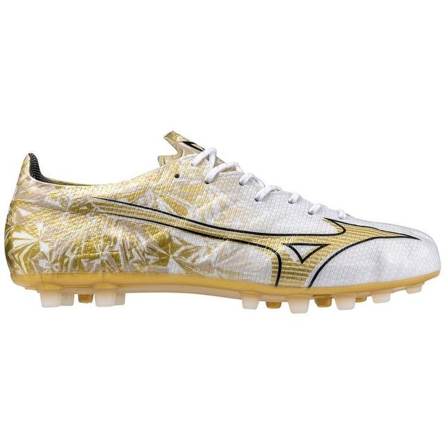 Mizuno Alpha Elite Ag Prism Gold - White/gold/black, size 46 on Productcaster.