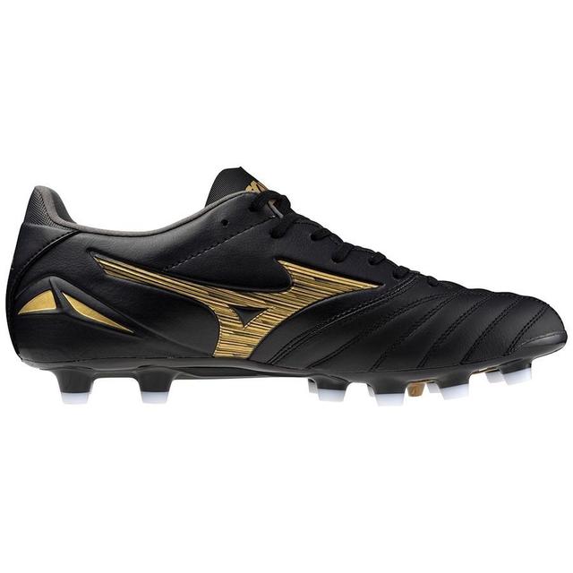 Mizuno Morelia Neo Iv Pro Fg Aurum - Black/gold/black, size 40 on Productcaster.