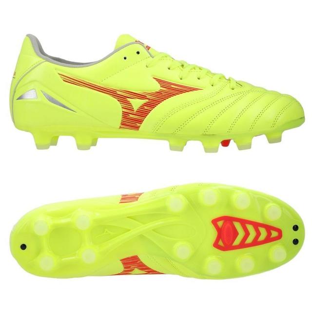 Mizuno Morelia Neo Iv Pro Fg/ag Dyna - Safety Yellow/fiery Coral, size 47 on Productcaster.