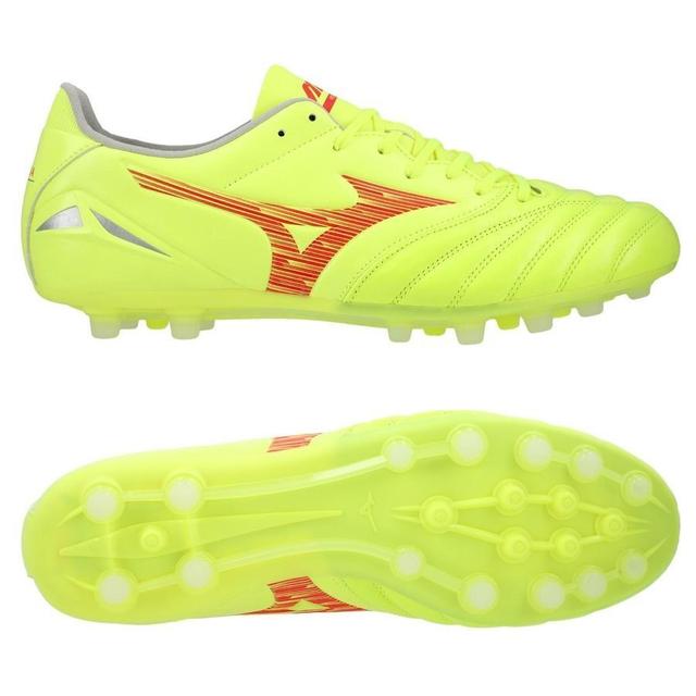 Mizuno Morelia Neo Iv Pro Ag Dyna - Safety Yellow/fiery Coral, size 44 on Productcaster.