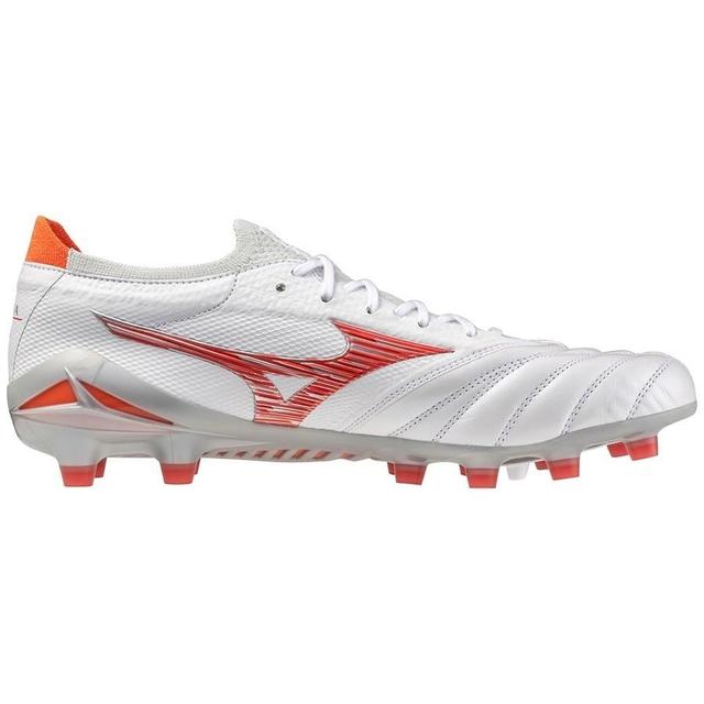 Mizuno Morelia Neo Iv Beta Made In Japan Fg Charge - White/radiant Red Pre-order, size 39 on Productcaster.