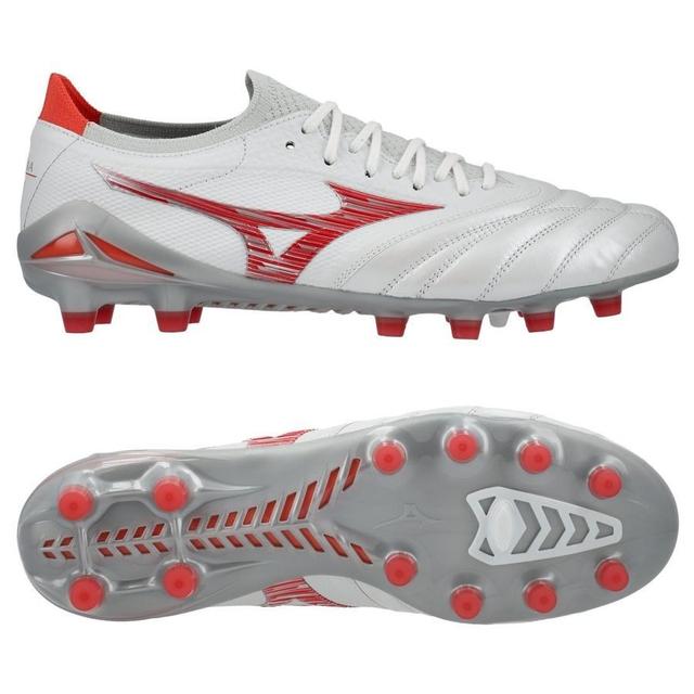 Mizuno Morelia Neo Iv Beta Made In Japan Fg/ag Charge - White/radiant Red, size 38 on Productcaster.