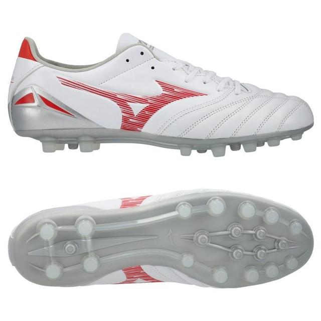 Mizuno Morelia Neo Iv Pro Ag Charge - White/radiant Red - Artificial Grass (Ag), size 45 on Productcaster.