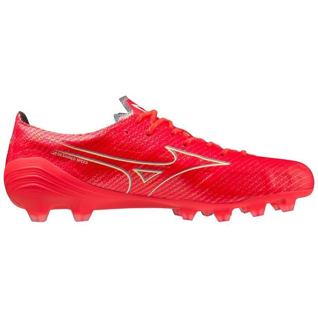 Mizuno Alpha Made In Japan Fg Release - Fiery Coral/white, size 47 on Productcaster.