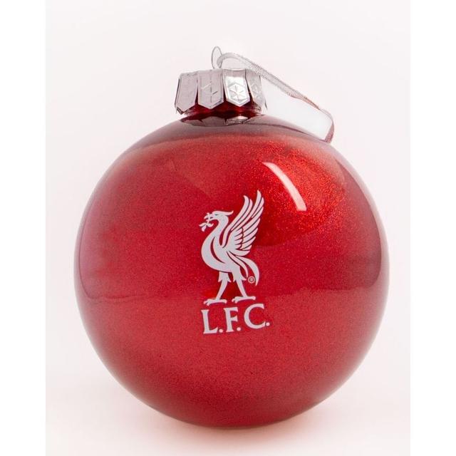 Liverpool Christmas Baubles Giant Glitter Liverbird 1-pak - Red/white - Liverpool Fc, size One Size on Productcaster.