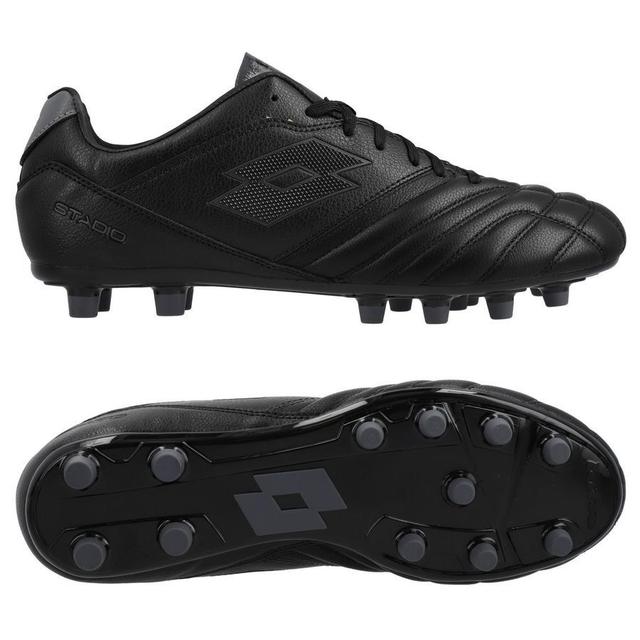 Lotto Stadio 300 Iii 50 Fg - Black/asphalt - Grass (Fg), size 40 on Productcaster.